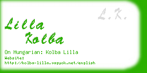 lilla kolba business card